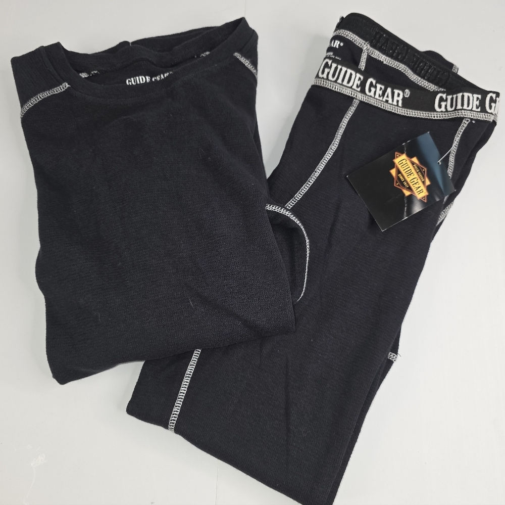 Guide Gear Men's Thermal Set Size XL Black NWT CD-2410